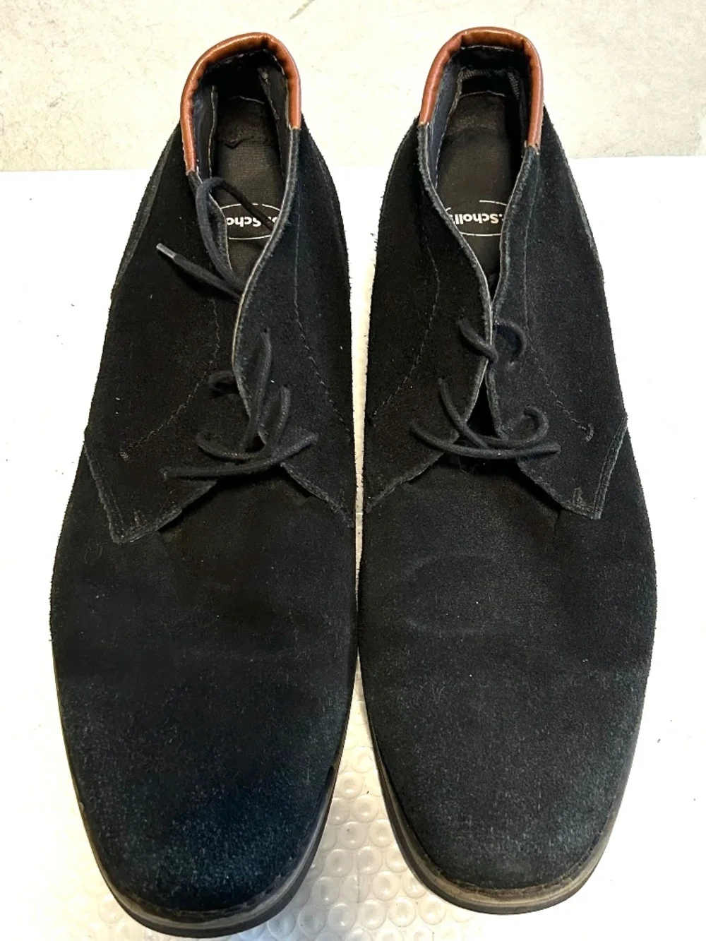 Dr. Scholl's Men's Black Suede Chukka Boots Comfort Ankle Desert Shoes Size 11
